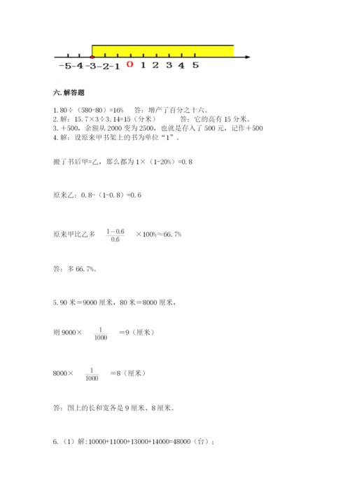 冀教版六年级下册数学 期末检测卷含答案（轻巧夺冠）.docx