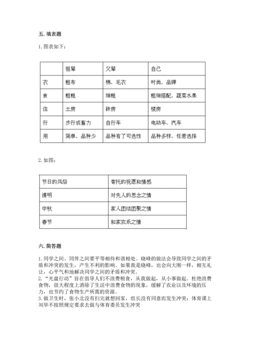 部编版四年级下册道德与法治 期末测试卷（考点精练）.docx