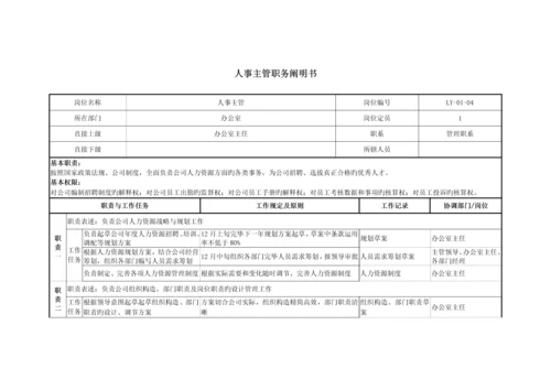 北京鲁艺房地产办公室职务专项说明书.docx