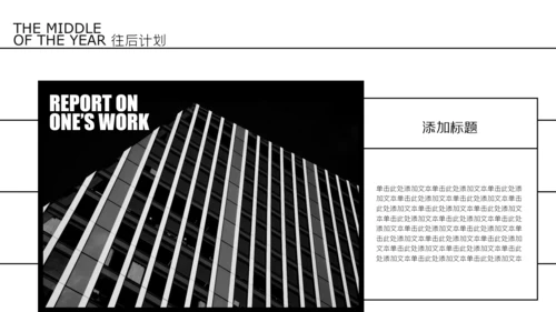 纯黑杂志风年中述职PPT模板