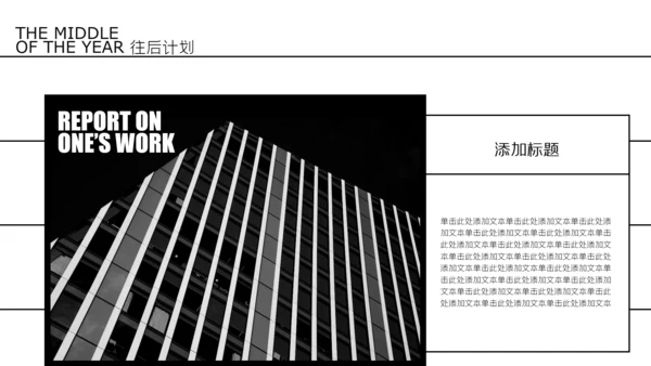 纯黑杂志风年中述职PPT模板