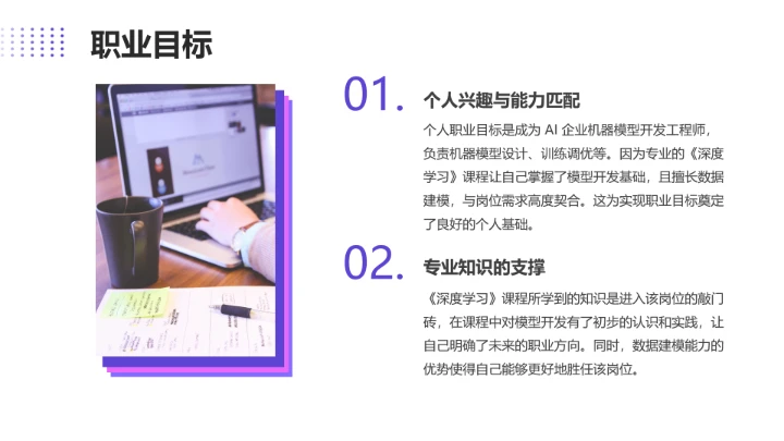 计算机科学与技术专业大学生职业生涯规划求职综合展示PPT