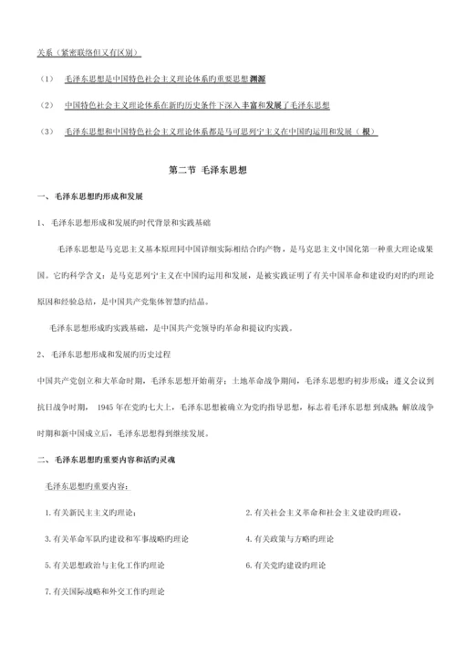 2023年自考毛特论复习资料.docx