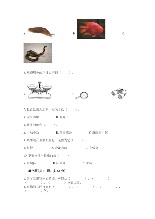 教科版一年级下册科学期末测试卷精品（名校卷）.docx