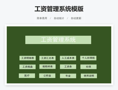 工资管理系统模版