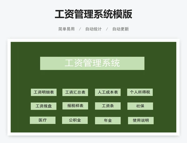 工资管理系统模版