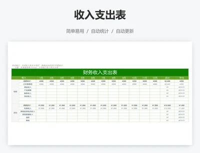 收入支出表