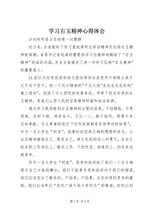 学习右玉精神心得体会 (7).docx