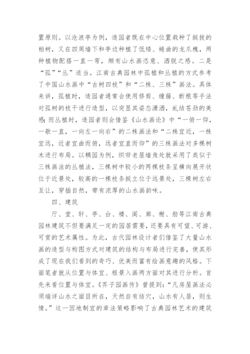 传统山水画对园林艺术的影响研究论文.docx