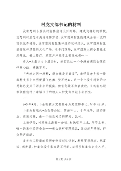 村党支部书记的材料.docx