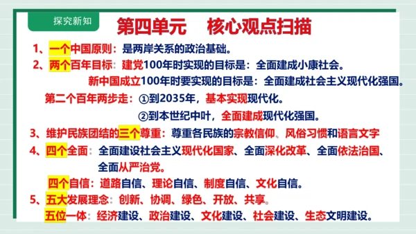 九上道法第四单元《和谐与梦想》复习课件2024 