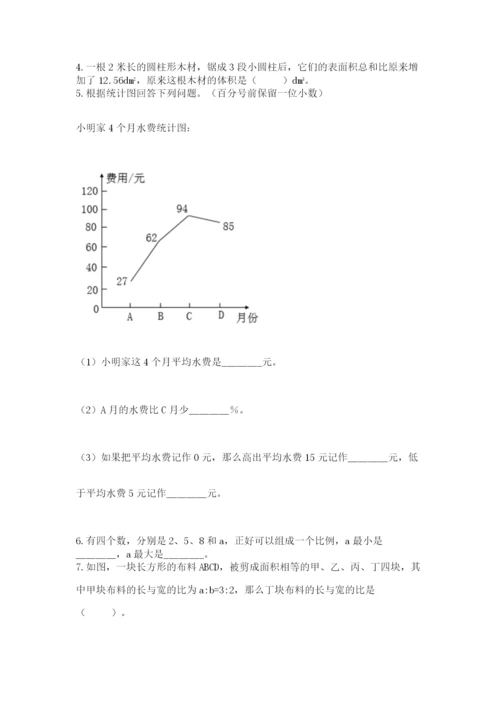 河南省平顶山市六年级下册数学期末测试卷精品（名师系列）.docx