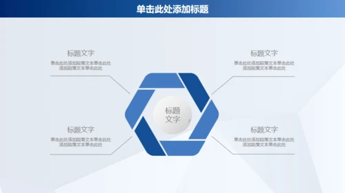 蓝色商务年终工作汇报通用PPT模板