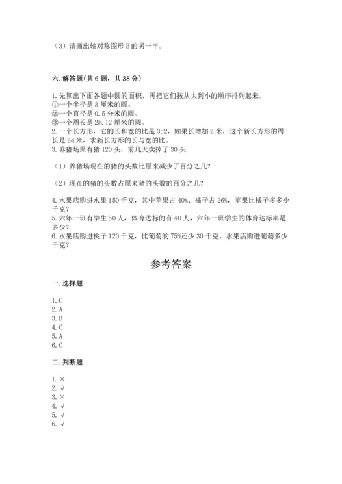 人教版六年级上册数学期末测试卷含答案（轻巧夺冠）.docx