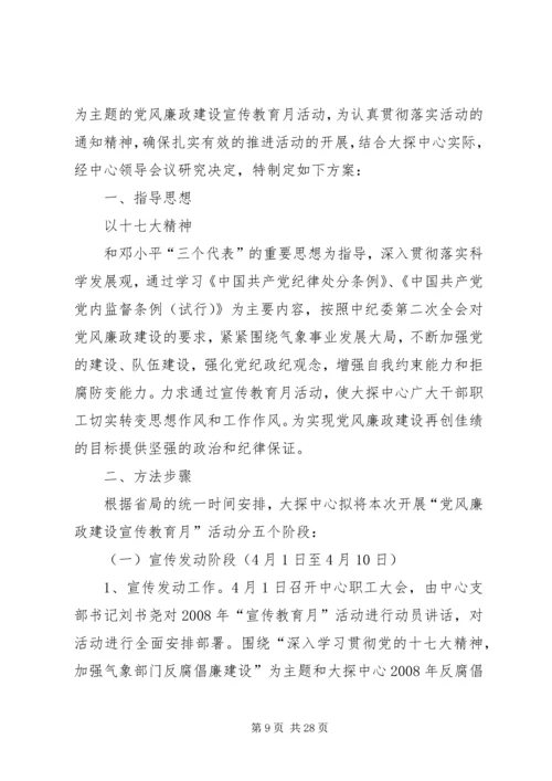 集团系统XX年度“党风廉政建设宣传教育月”活动方案.docx