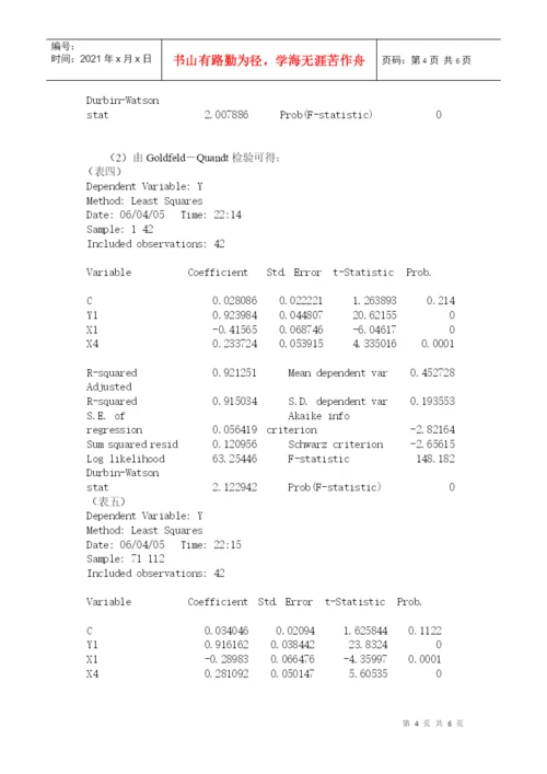 计量经济学论文(eviews分析)资本结构主要影响因素的再探析.docx