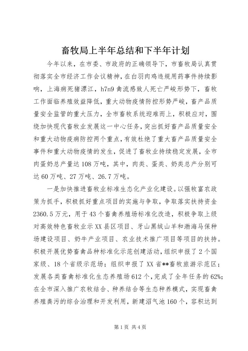 畜牧局上半年总结和下半年计划 (2).docx