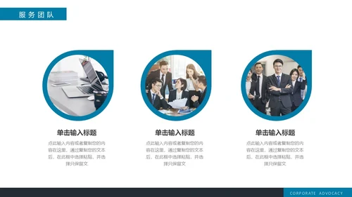 蓝色简约实拍风企业画册PPT模板公司