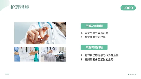 绿色简约精神科护理查房PPT模板宣传PPT动态PPT