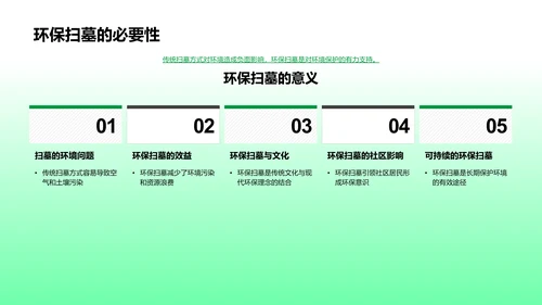 推广环保扫墓PPT模板