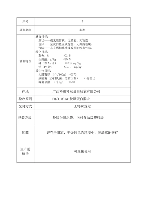 HACCP综合计划书火腿肠.docx