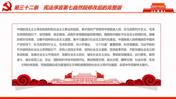 学习宪法尊崇宪法新宪法聚焦两会PPT模板