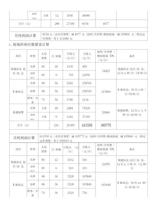 K歌沐足开发经营计划书.docx