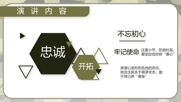 迷彩风军事部队演讲PPT