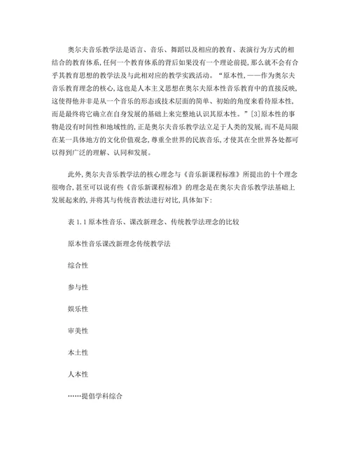 奥尔夫音乐教学法本土化的研究