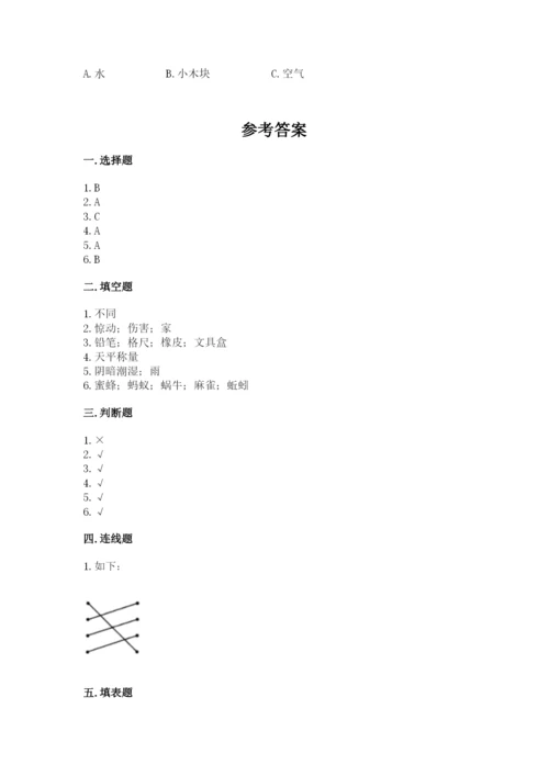 教科版一年级下册科学期末测试卷【完整版】.docx