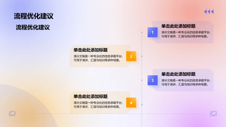 紫色渐变风年中重点工作落地复盘PPT模板