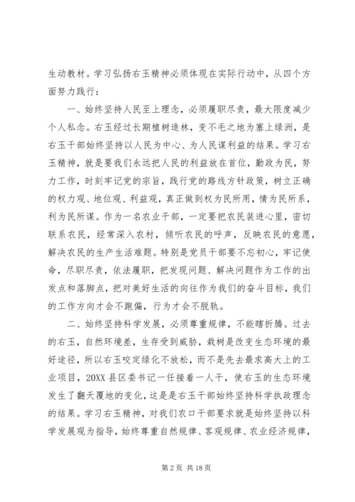 学习右玉精神心得体会精选6篇.docx