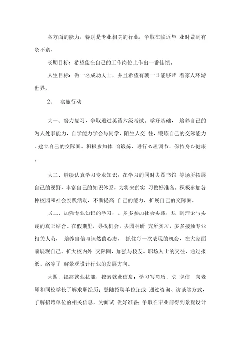 职业生涯策划书