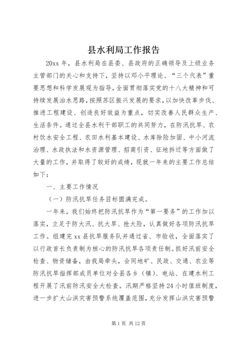 县水利局工作报告 (3).docx