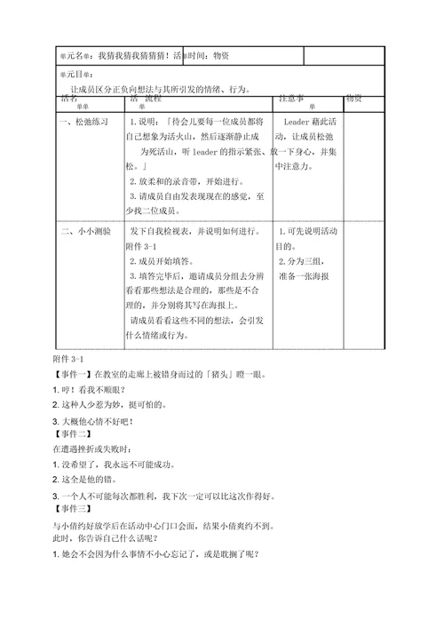 情绪管理团体心理辅导