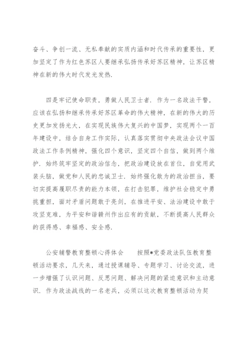 公安辅警教育整顿心得体会.docx