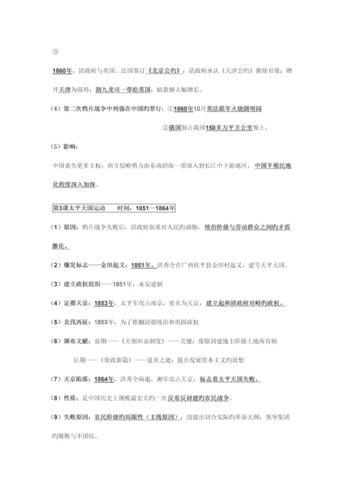 2023年八年级历册知识点总结.docx