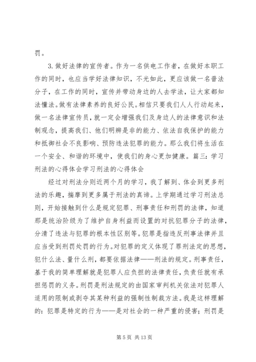 学习《中华人民共和国刑法》心得体会 (2).docx