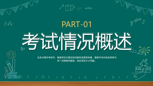 期中质量分析期中考试总结主题班会表彰大会成绩分析课件PPT