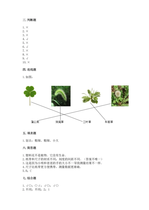 教科版一年级上册科学期末测试卷【基础题】.docx