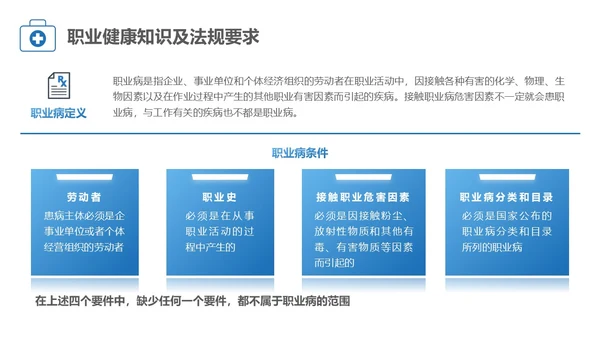 蓝色简约风职业健康管理培训PPT职业健康培训