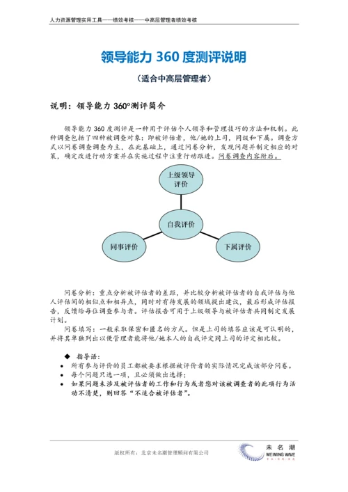 领导能力360度测评（适合中高层管理者）.docx