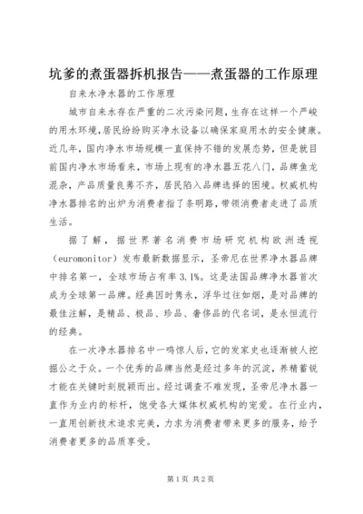 坑爹的煮蛋器拆机报告——煮蛋器的工作原理 (2).docx