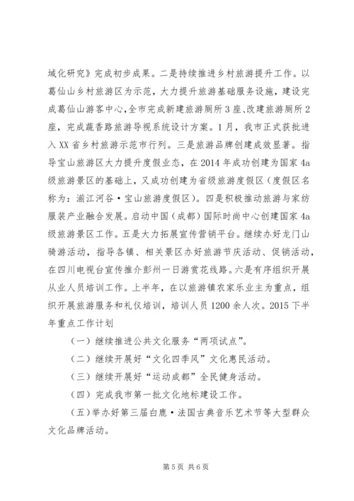 文体广电旅游局上半年工作总结及工作计划.docx
