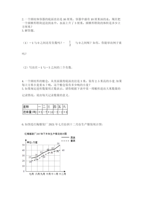 沪教版六年级数学下学期期末测试题附答案【培优a卷】.docx