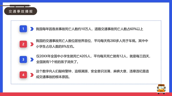 安全出行学生交通安全教育课PPT课件模板