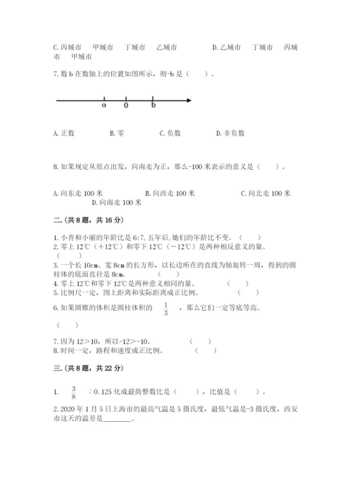 苏教版六年级数学小升初试卷附答案【黄金题型】.docx