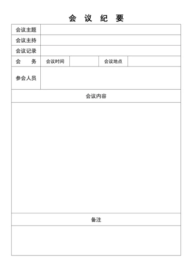 通用版会议纪要