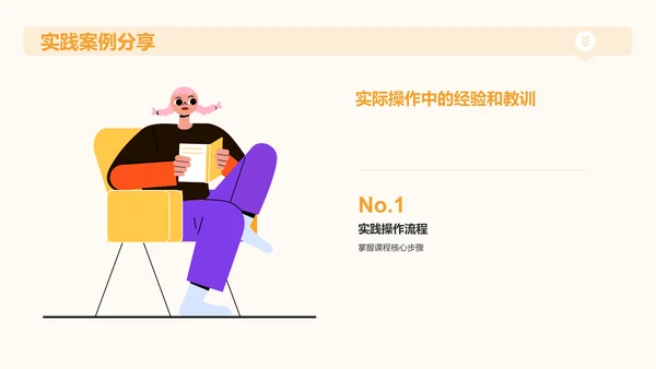 橙色插画风大学生专业课汇报PPT模板