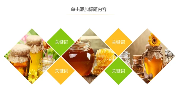 绿色天然蜂蜜营养食品健康讲座PPT模板